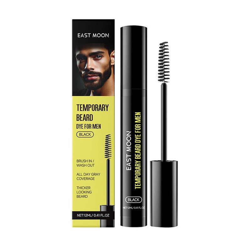 Black Men's Beard and Eyebrow Dye, Moisturizing and Nourishing, Natural and Long-Lasting Color, EA-A01-0001-01